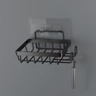 BWESOO Black Adhesive Soap Bar Holder with 2 Hooks