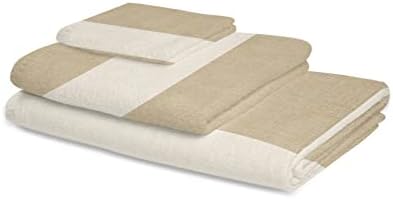 Shine-Home Rustic Farmhouse Linen Towel Set for Bathroom