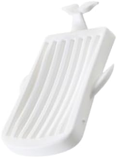 Hoement Plastic Soap Dish Whale Shape Drain Holder