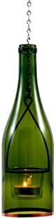 Hanging Wine Bottle Lantern - Green 1pc