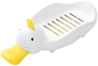 Cute Duck Soap Dish with Two-Layer Drainage 1