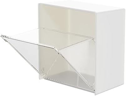 Bathroom Cotton Ball Holder with Transparent Window