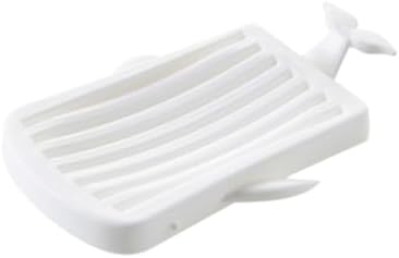 Ciieeo Whale Shape Soap Tray with Double Drainage