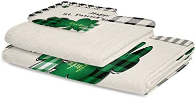 ZOE GARDEN St Patricks Day Towel Set with Shamrock Design