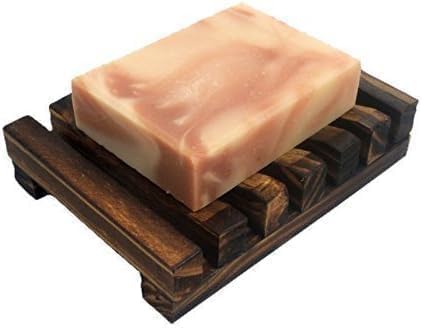 LPYITKOOD Handmade Wood Soap Holder Set of 3 1