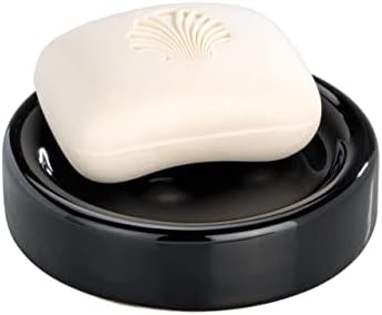 WENKO Bar Soap Holder Ceramic Polaris Black