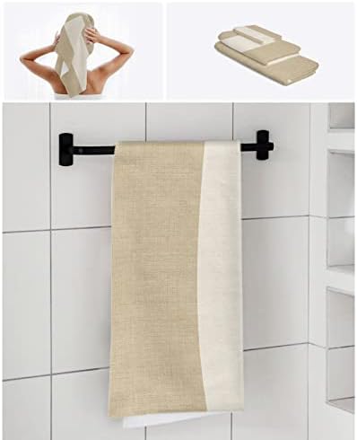 Shine-Home Rustic Farmhouse Linen Towel Set for Bathroom