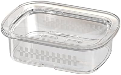 Portable Bathroom Soap Dish with Flip-Top and Drainage