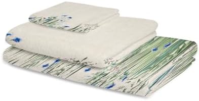 Smile Sunflower Towel Set of 3 - Soft Linen Texture Bath Towels