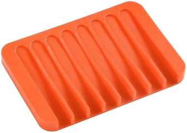 Jomeech Bathroom Soap Dish 1 Piece White Silicone Holder 4531
