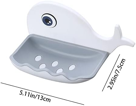 Wall-Mounted Soap Holder with Drainage for Kitchen and Bathroom