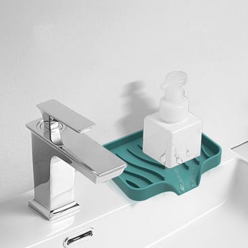 TENYELE Silicone Soap Drainer Rectangular Holder for Bathroom Kitchen Hotel