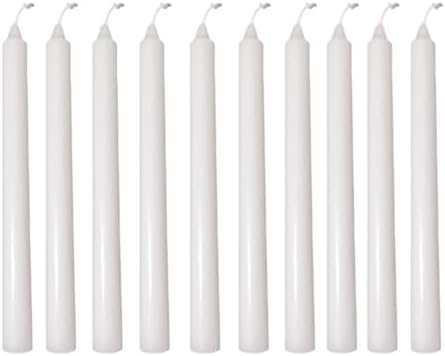 SwandTanpand Taper Candles 866 Tall 10 Pack White