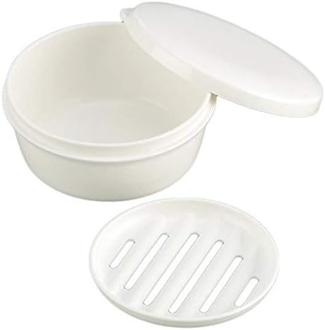 LENITH Round White Travel Soap Case Holder