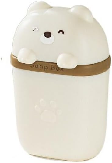 Cartoon Bear Soap Dish Portable Travel Holder
