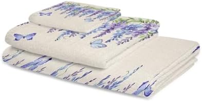 Smile Sunflower 3 Pcs Bath Towel Set - Soft Retro Floral Linen Towels