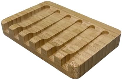 BLULEVAR Bamboo Soap Dish with Waterfall Drain
