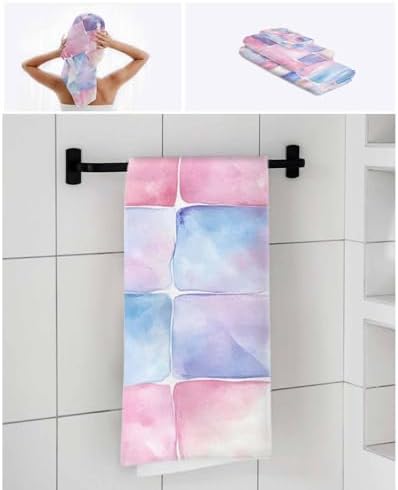 Shine-Home Geometric Plaid Towel Set 3PCS