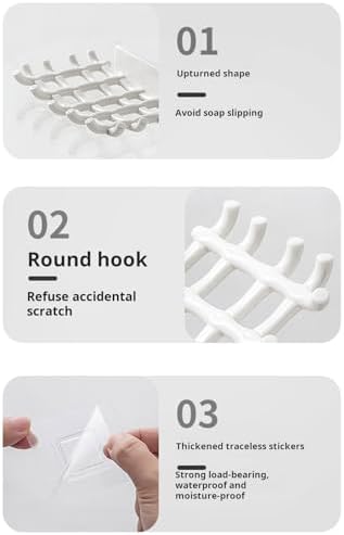 Loyliawa Soap Dish with Hooks and Drainage