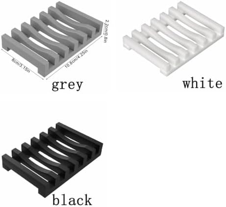 Self Draining Silicone Soap Dish for Shower Bathroom Kitchen