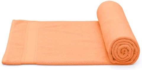MoNiBloom 4-Piece Cotton Bath Towel Set Peach
