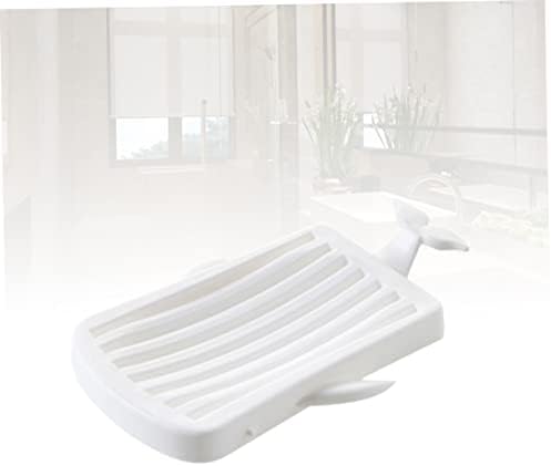 Hoement Plastic Soap Dish Whale Shape Drain Holder