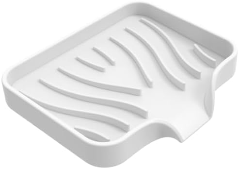 TENYELE Silicone Soap Drainer Rectangular Holder for Bathroom Kitchen Hotel