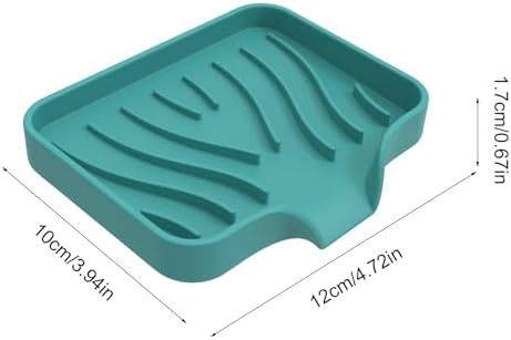 TENYELE Silicone Soap Drainer Rectangular Holder for Bathroom Kitchen Hotel