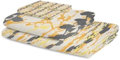 Smile Sunflower 3 Pcs Bath Towels Set Yellow Linen Texture