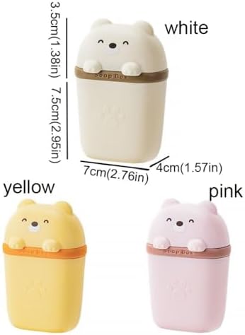 Cartoon Bear Soap Dish Portable Travel Holder