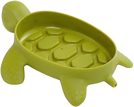 JUOPZKENN Cute Cartoon Soap Dish with Drainage and Non-Slip Design Green