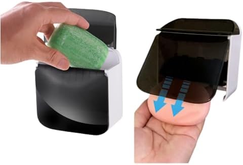 VZXAB Soap Dish Holder with Lid - Waterproof and Dustproof