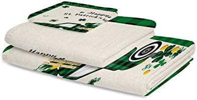 ZOE GARDEN St Patricks Plaid Towel Set 1