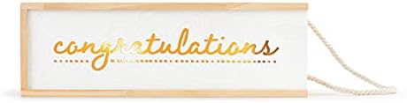 Sadity Congratulations Wood Wine Bottle Lantern