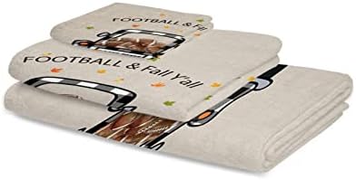 Boanket Plaid Truck Load Football Fall Yall 3 Piece Towel Set