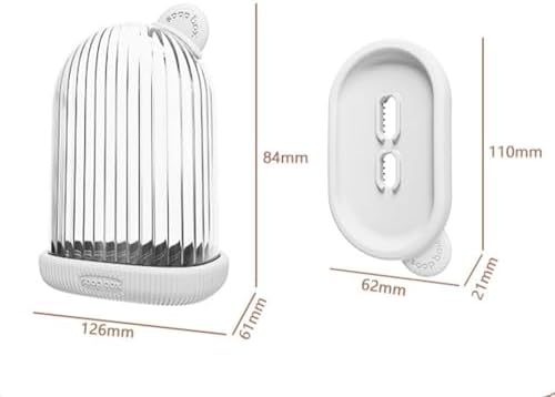 Optisake Travel Soap Case with 2 in 1 Drainage and Brush
