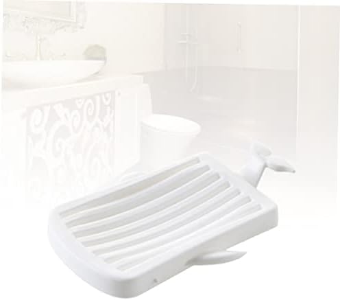 Hoement Plastic Soap Dish Whale Shape Drain Holder