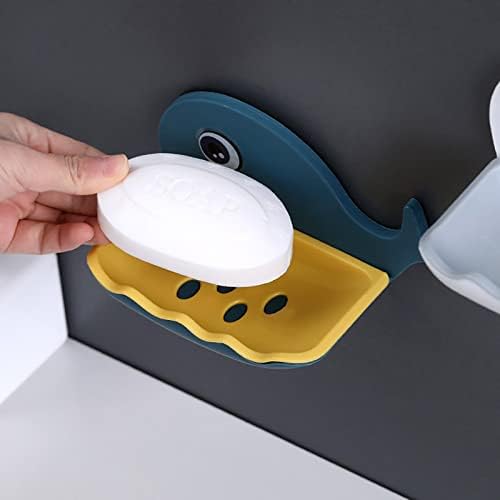Wall-Mounted Soap Holder with Drainage for Kitchen and Bathroom