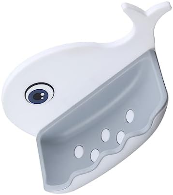 Amosfun Whale Soap Dish Wall-Mounted Holder