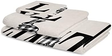 Anzona Easter Love Plaid Bunny 3-Piece Towel Set 1