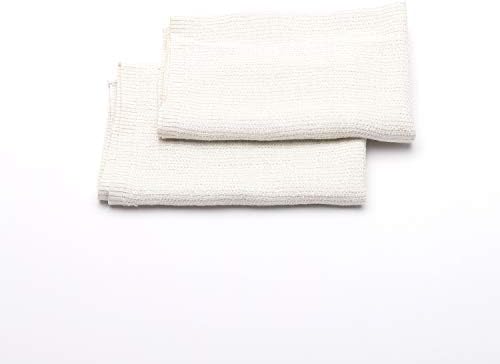 LinenMe 0360201 Set of 2 White Natural Hand Towels 19x26