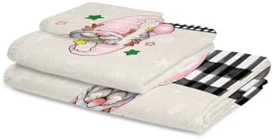 Christmas Bath Towels Set of 3 - Soft and Decorative