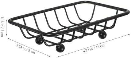 Luxshiny Sturdy Black Soap Dish Holder