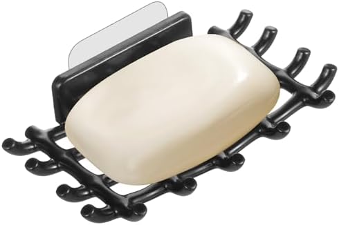 2 pcs Shower Soap Holder with Hooks - Black