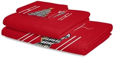 ZOE GARDEN Red Christmas Bathroom Towel Set 1
