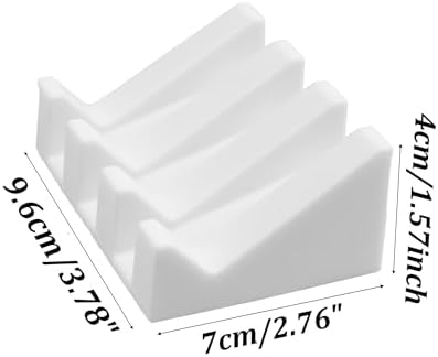 1Pcs White Silicone Soap Holder for Shower and Kitchen 1