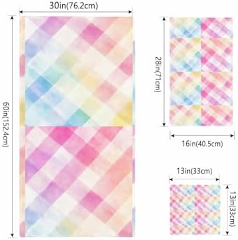 Shine-Home Rainbow Check Towel Set