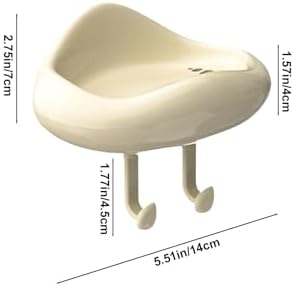 No-Hole Suction Cup Soap Dish for Shower Wall Mount