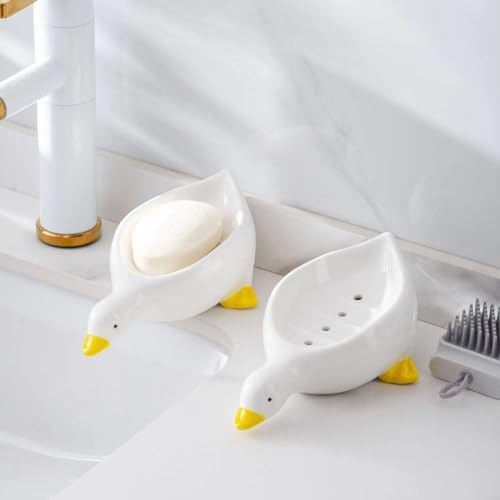 Cute Cartoon Duck Soap Box Holder for Bathroom Kitchen