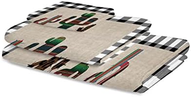 Chees D Zone Retro Stripe Linen Bath Towel Set